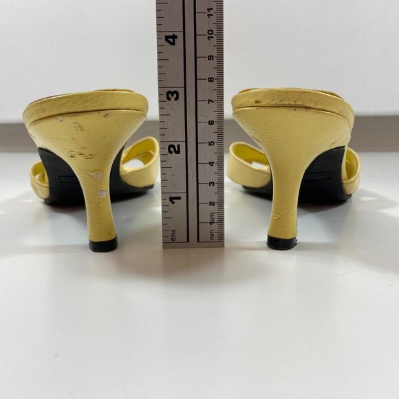 Womens Lower East Side Yellow Bow Slip-On Sandal Heels 2.5" Heel Spring Size 10 - Picture 11 of 11